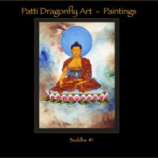 Buddha #1 - Thanka painting acrylic paint on canvas