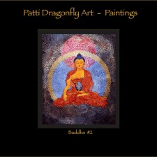 Buddha #2 - Thanka painting acrylic paint on canvas