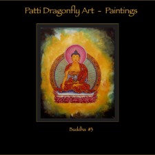 Buddha #3 - Thanka painting acrylic paint on canvas