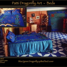 Green/blue Dragonfly Quilt